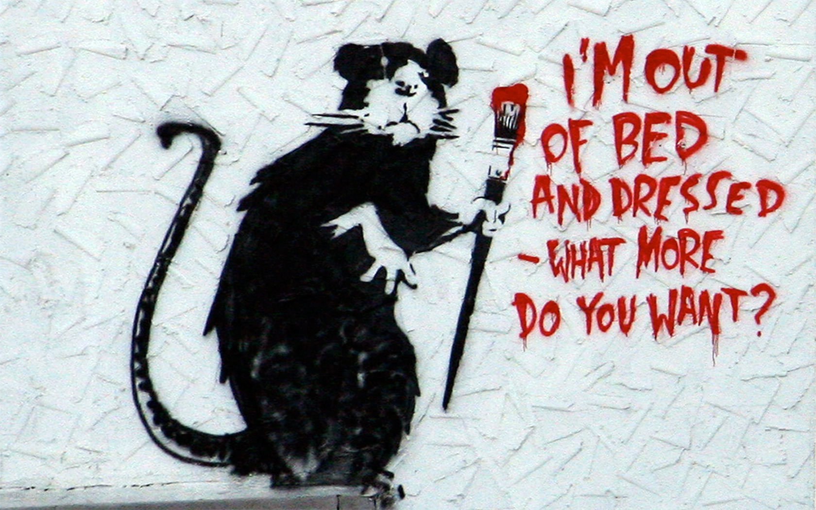 Banksy rat graffiti