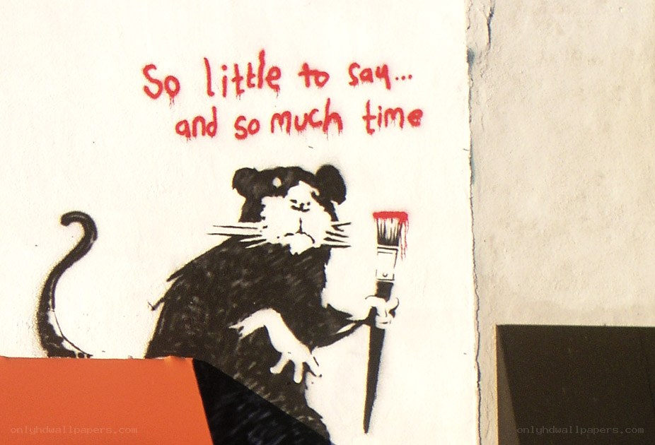 Banksy rat graffiti