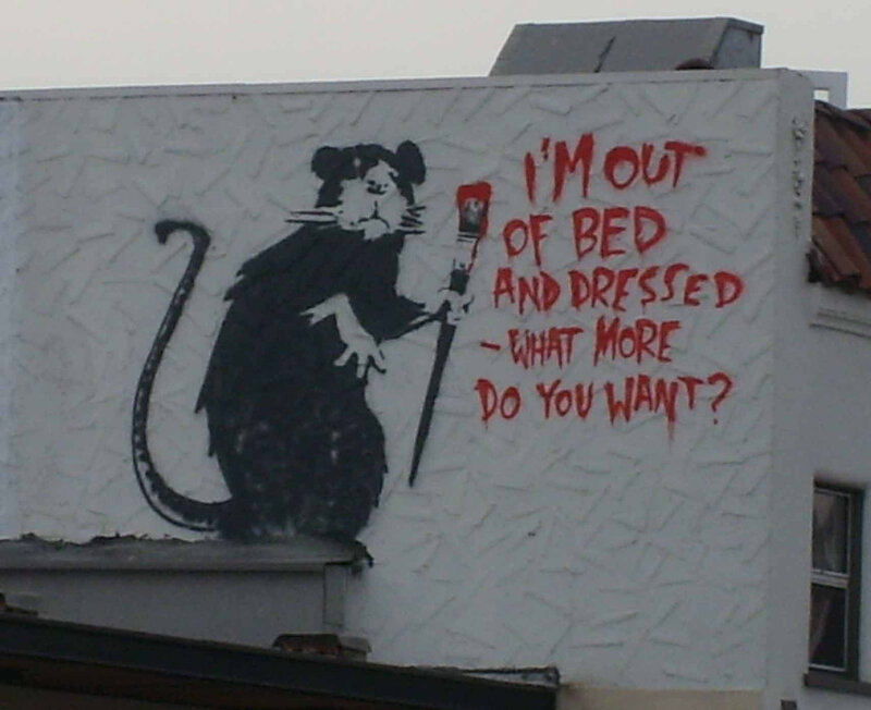 Banksy rat mural