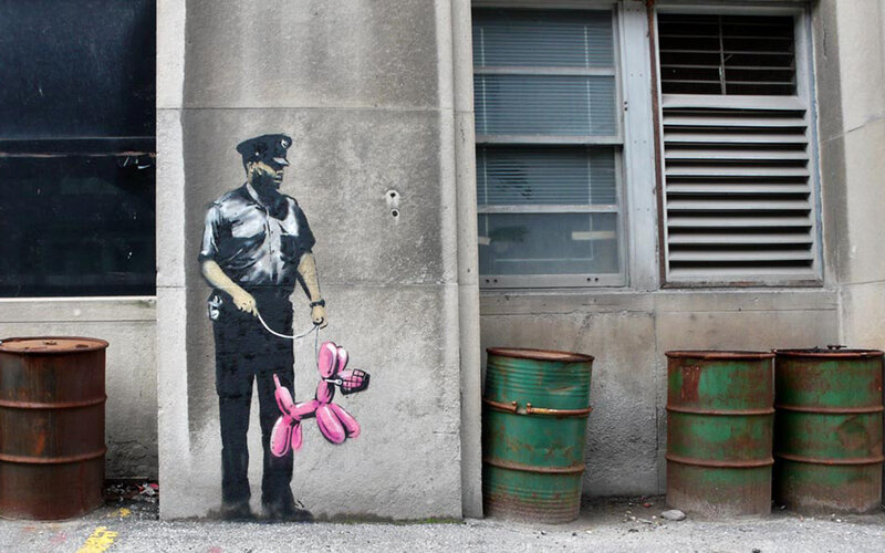 Banksy's Balloon Dog Graffiti