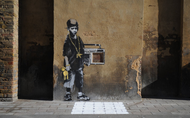 Banksy's Boy with Boombox