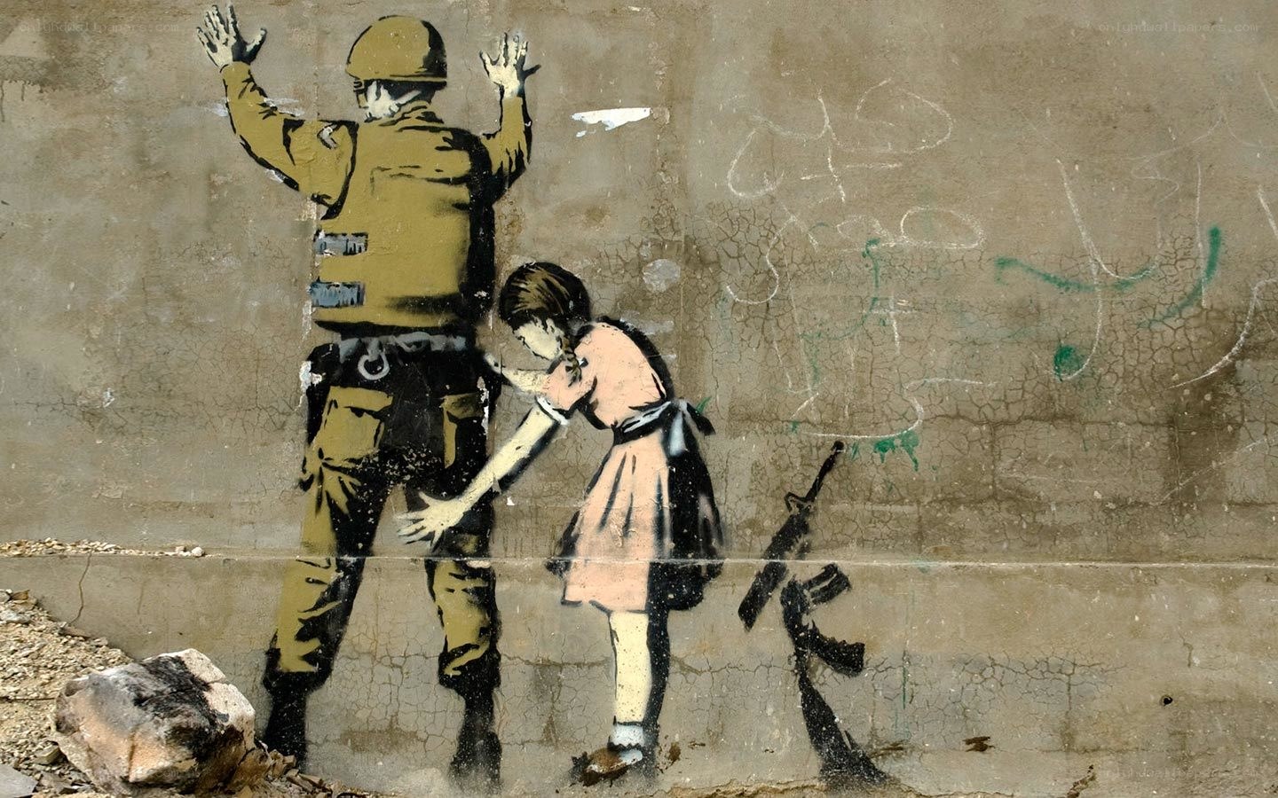 Banksy's Checkpoint Graffiti