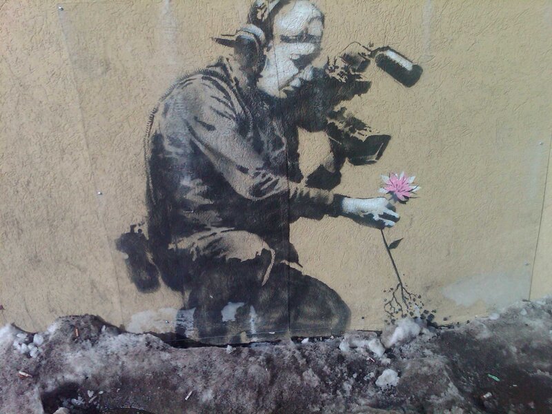 Banksy's Flower Thrower