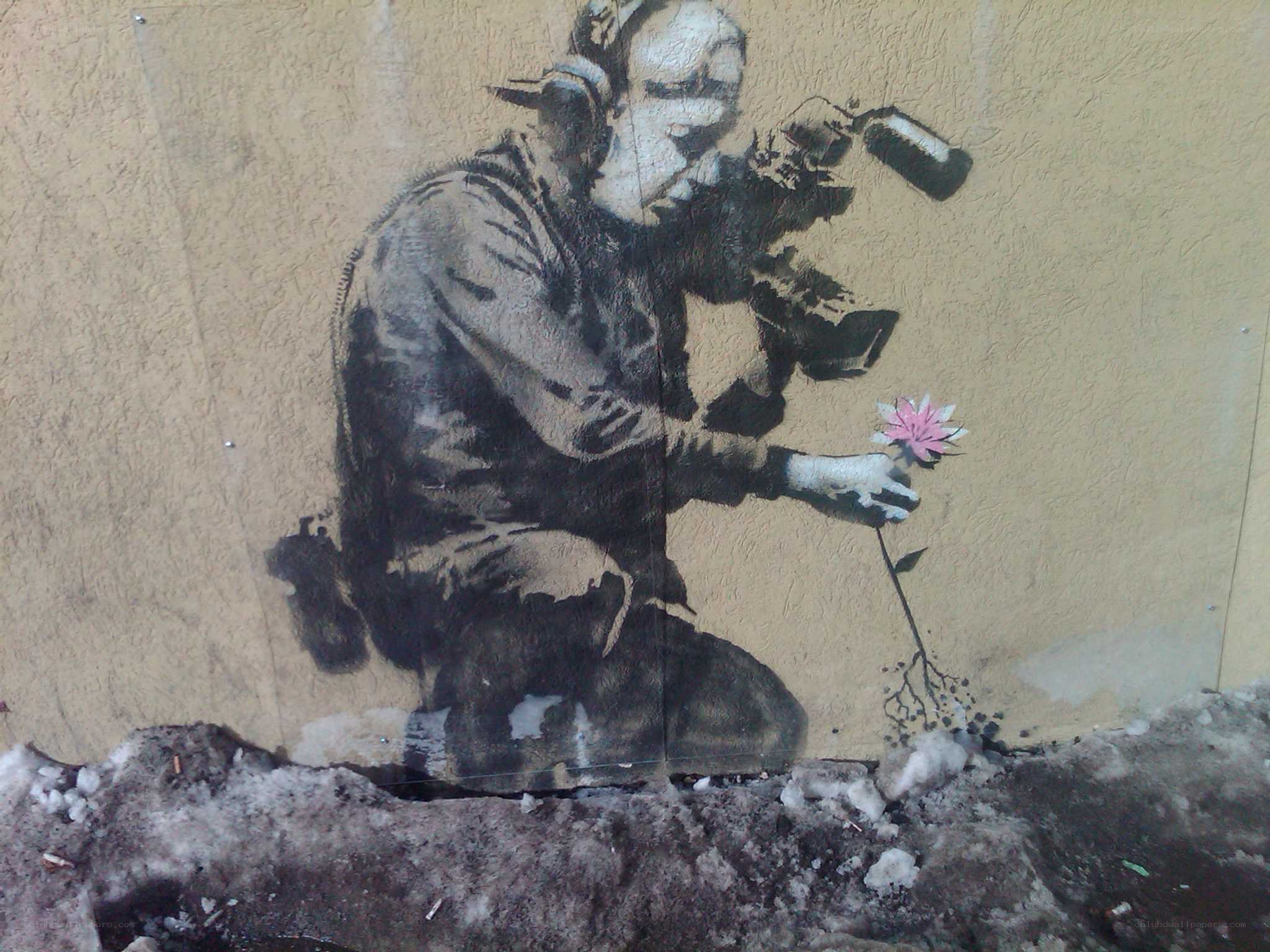 Banksy's Flower Thrower