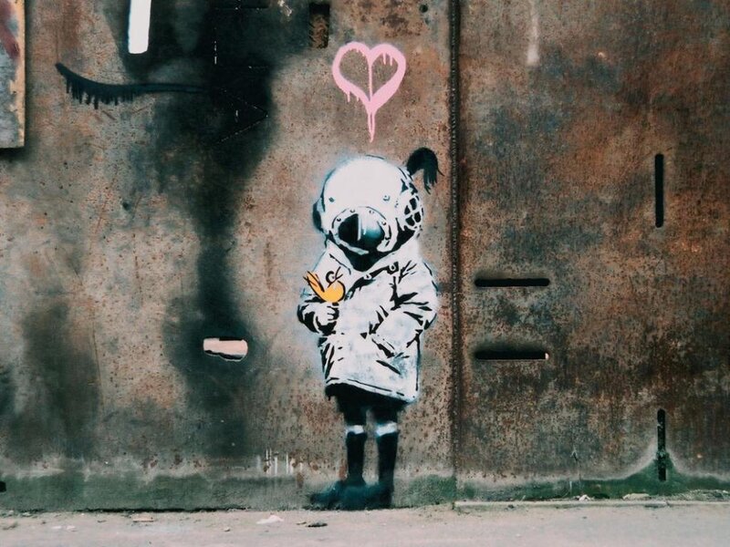 Banksy's Girl with Bird