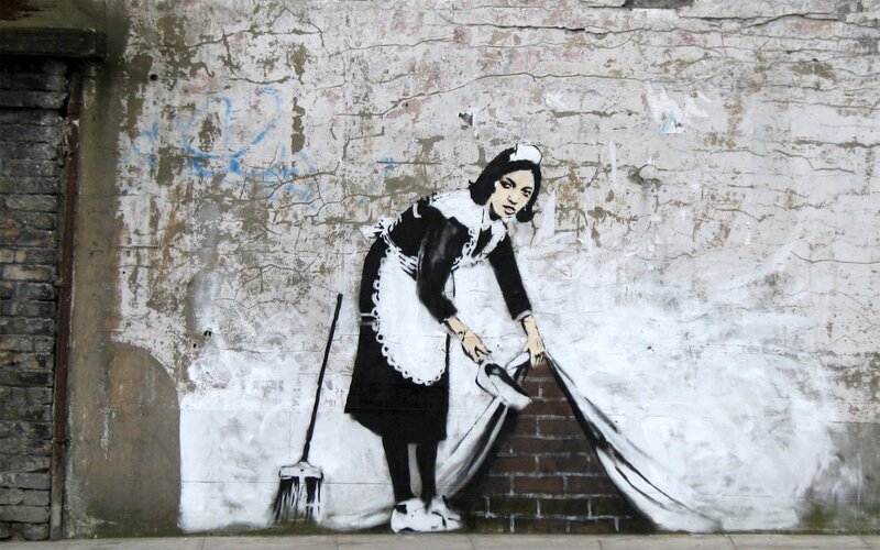 Banksy's Maid Graffiti