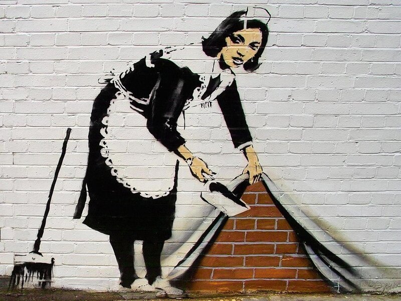 Banksy's Maid Graffiti