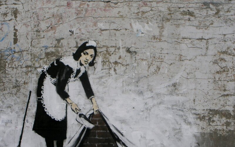 Banksy's Maid Graffiti