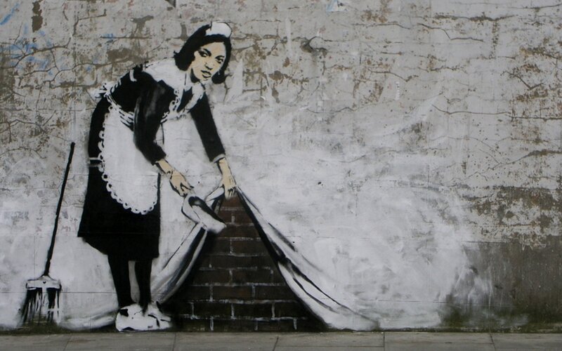 Banksy's Maid Graffiti