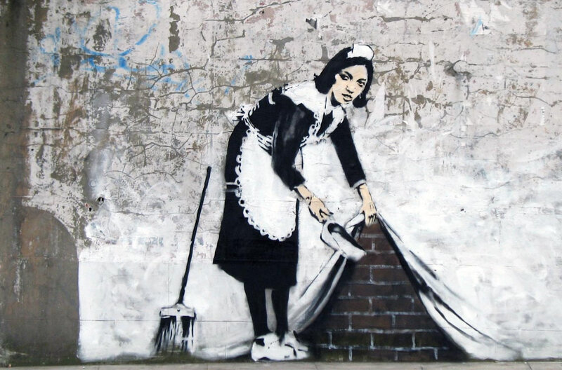 Banksy's Maid Graffiti