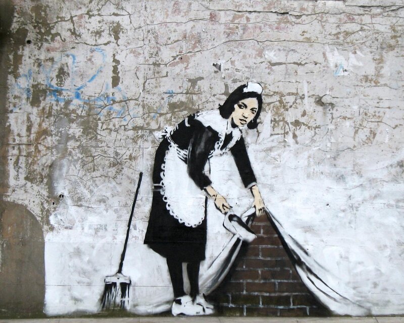 Banksy's Maid Graffiti