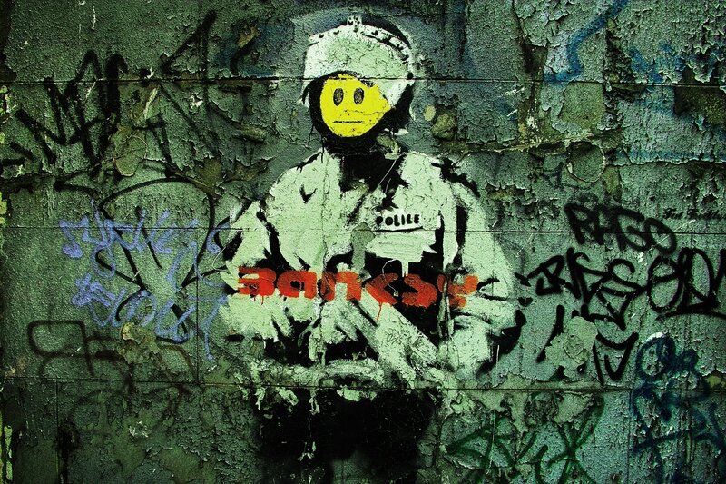 Banksy's police officer graffiti