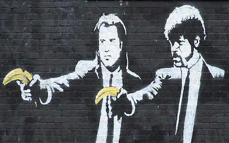 Banksy's Pulp Fiction graffiti