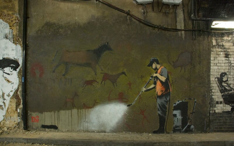 Banksy's street art mural