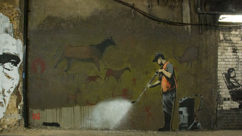 Banksy's street art mural