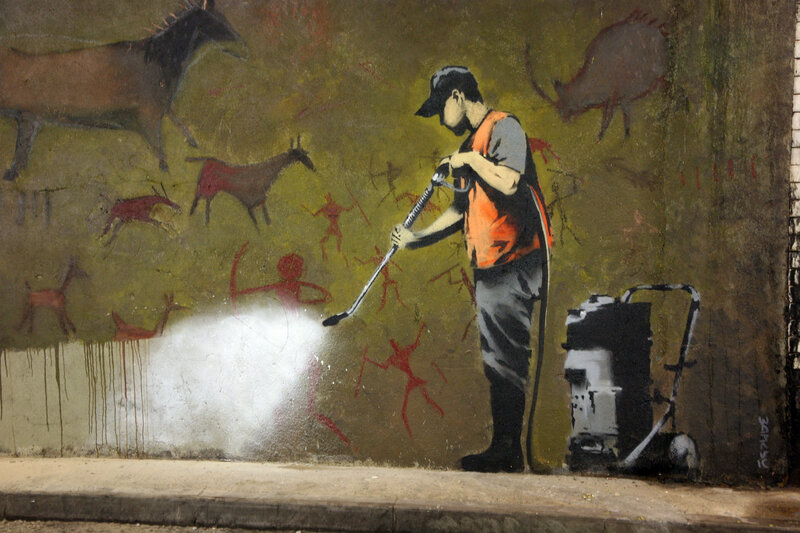 Banksy's street art mural