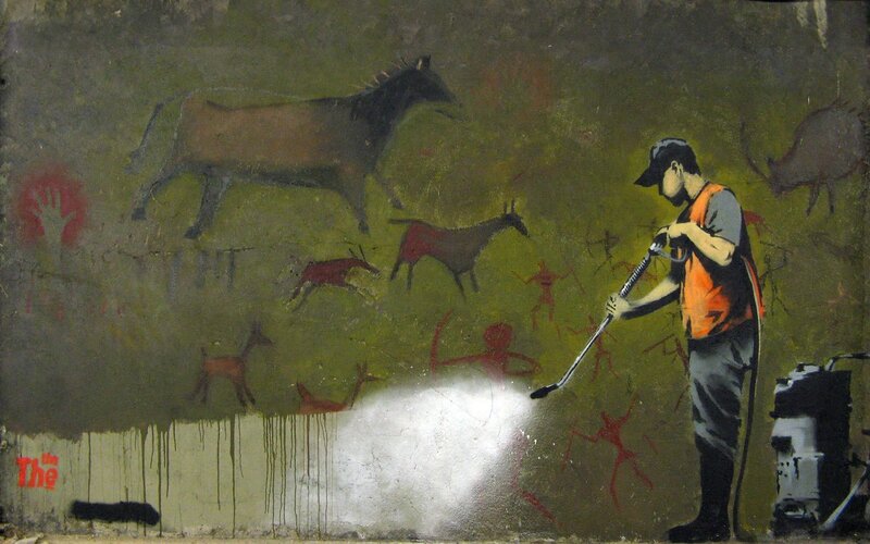 Banksy's street art piece