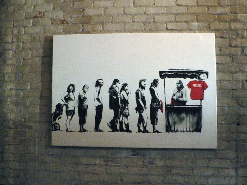 Banksy's T-shirt stall artwork