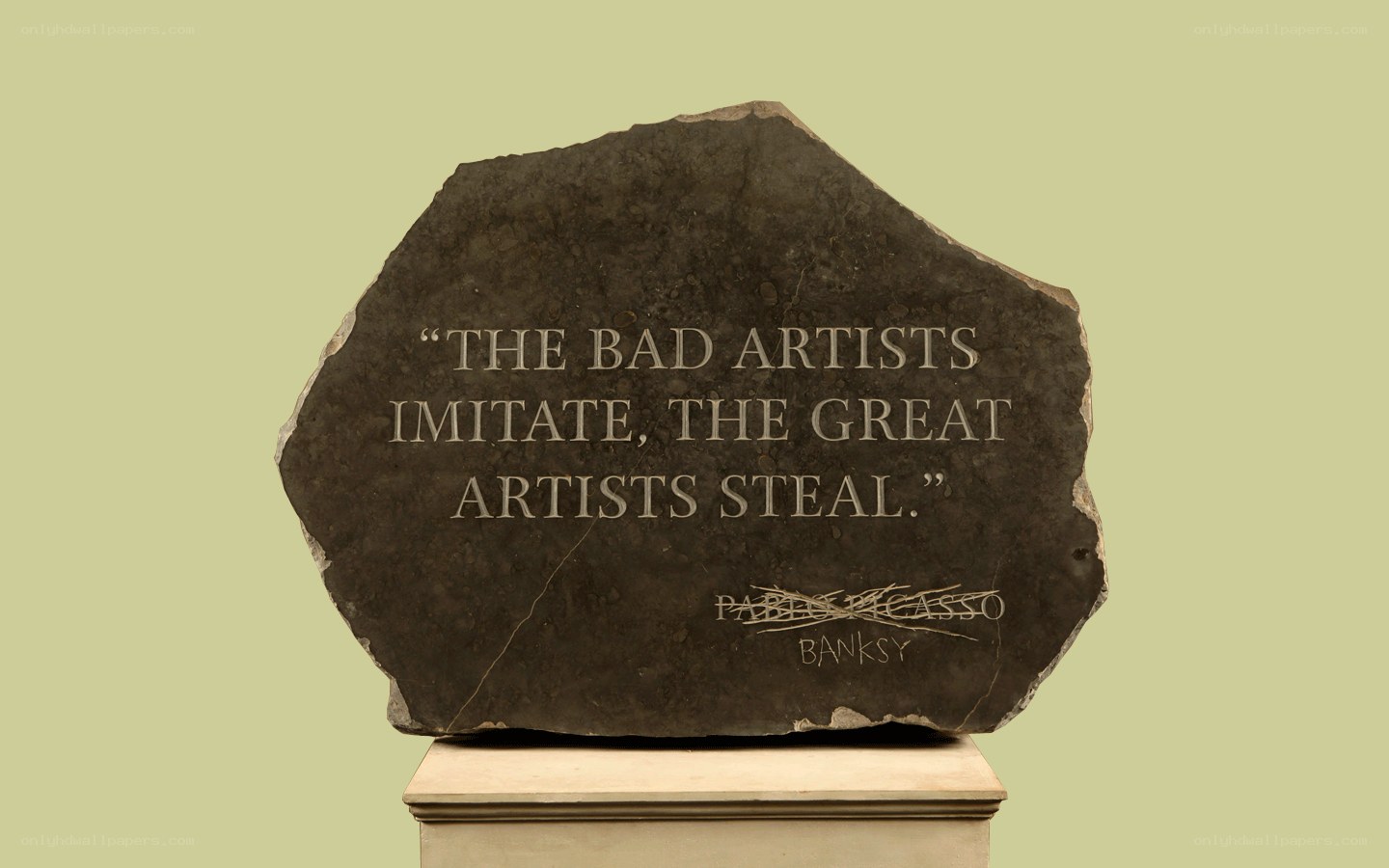 Banksy stone quote