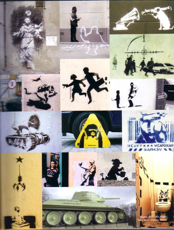 Banksy street art collage