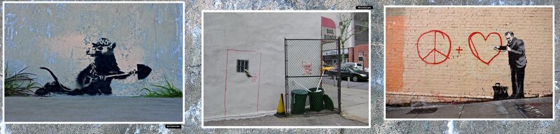 Banksy street art in Brooklyn