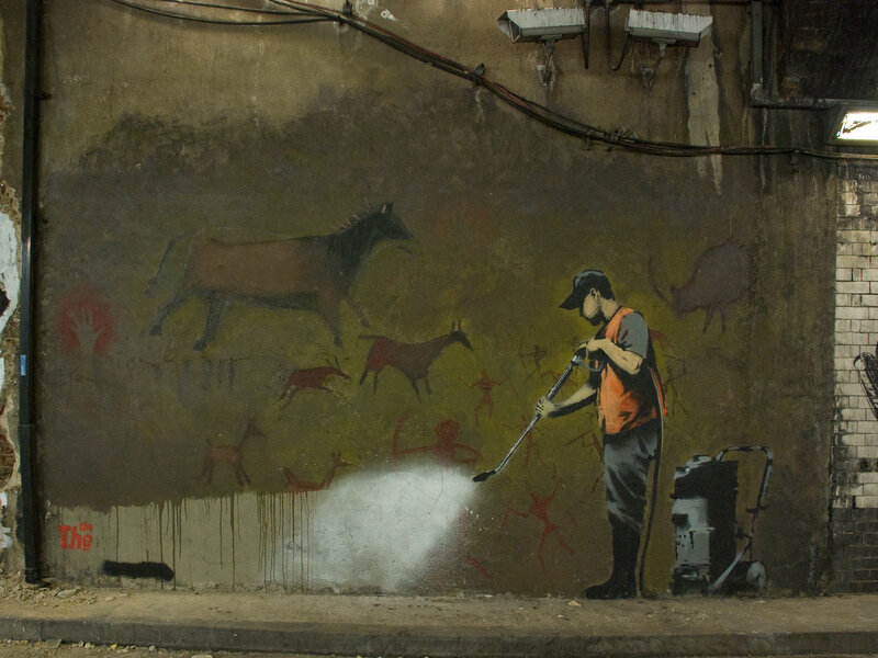 Banksy street art mural
