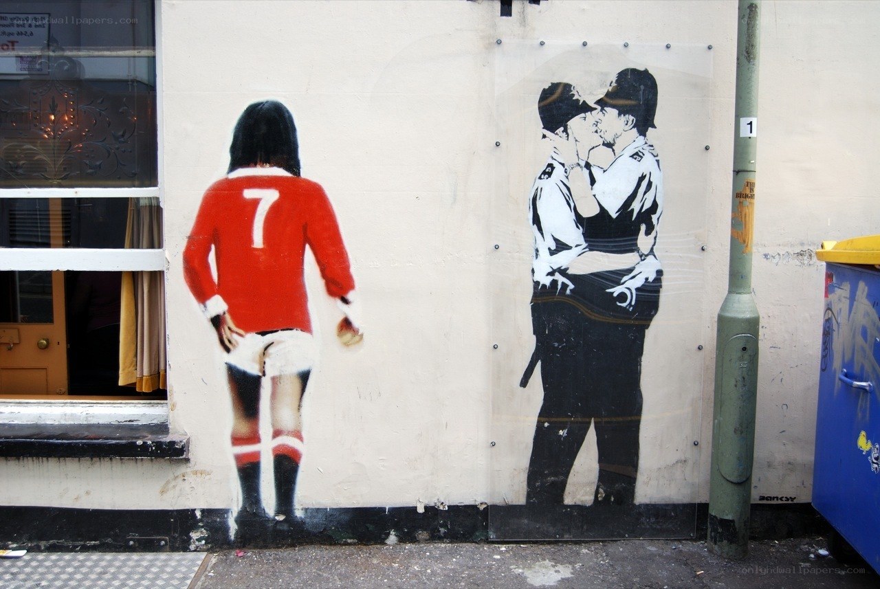 Banksy street art murals