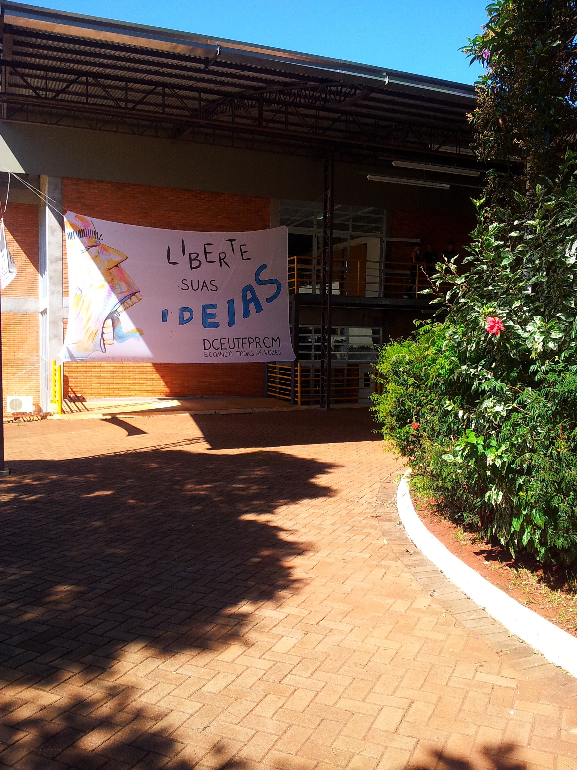 Banner outside a building