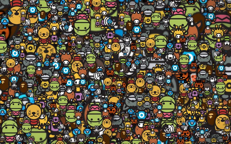 Bape Ape Head characters collage