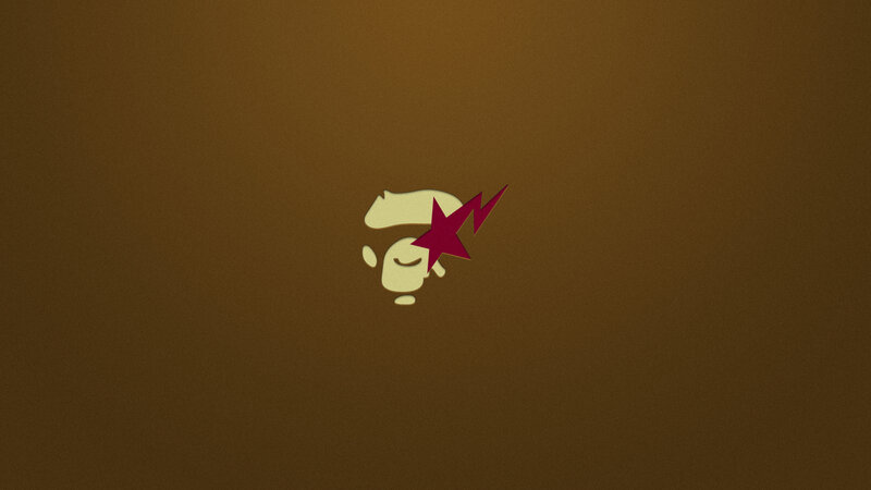 Bape logo on brown background