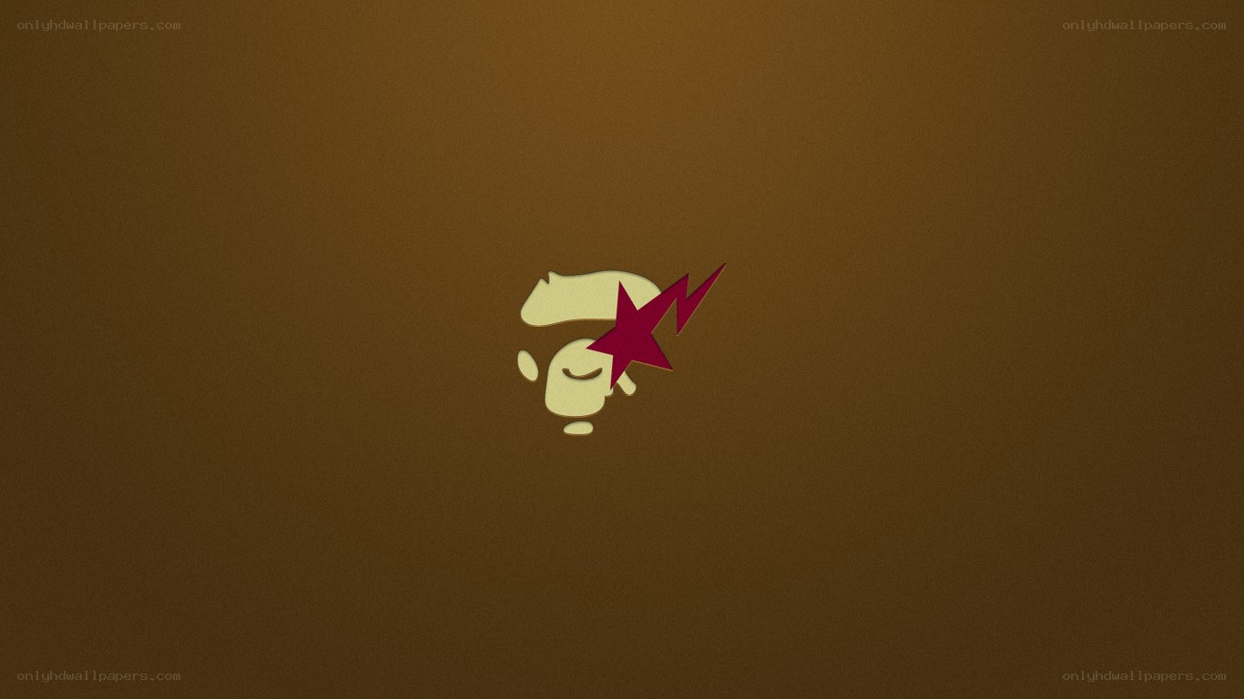 Bape logo on brown background