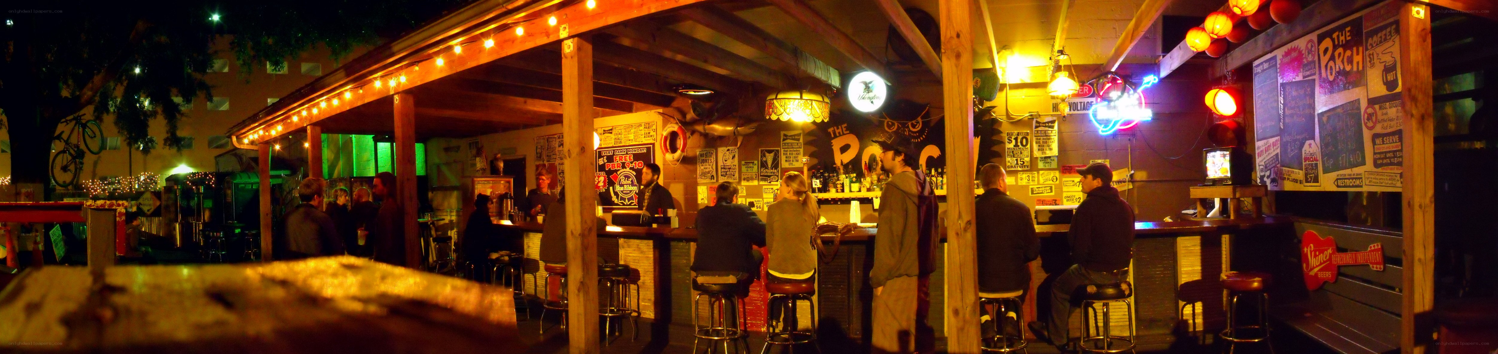 bar at night with patrons