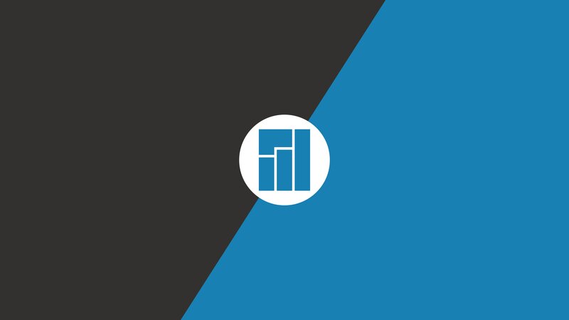 Bar Chart Logo — Blue