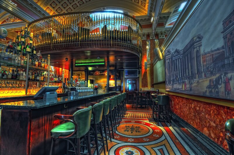 Bar Interior with Mural