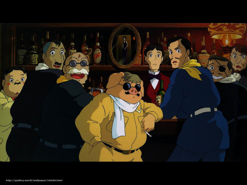 Bar scene with anthropomorphic characters
