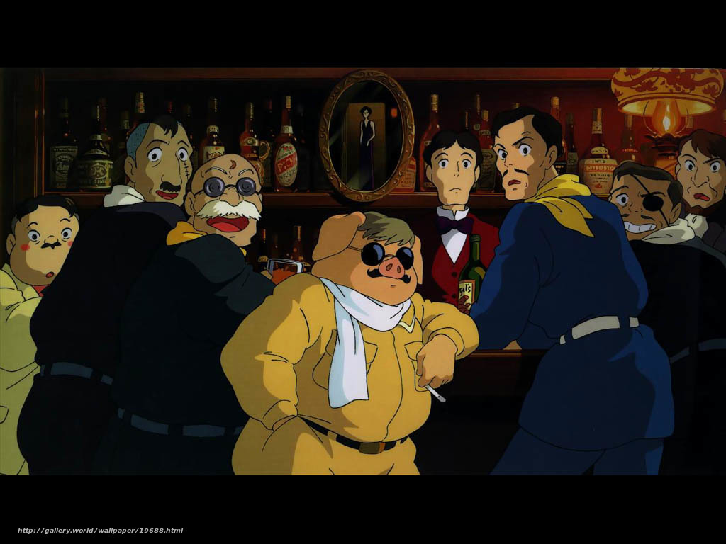 Bar scene with anthropomorphic characters