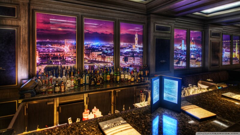 Bar with City View — Black