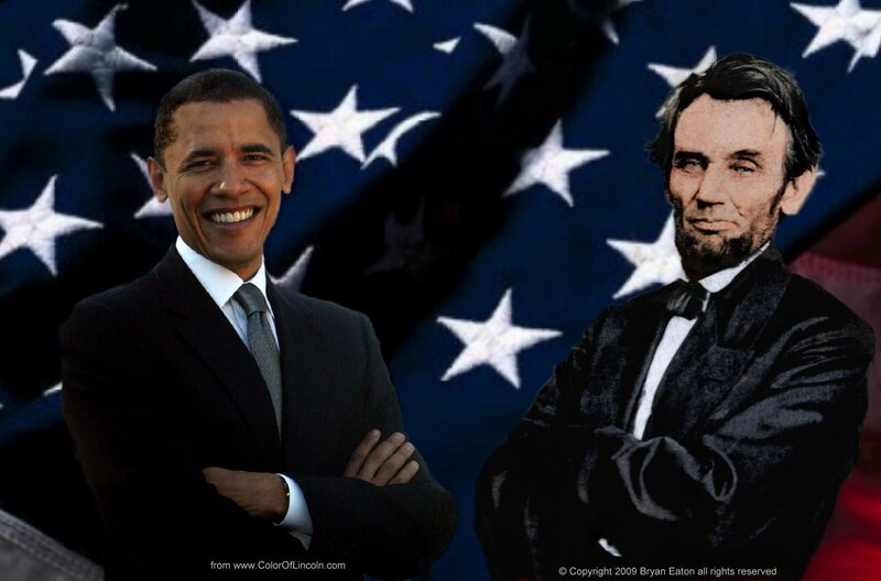 Barack Obama and Abraham Lincoln