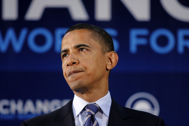 Barack Obama at campaign event