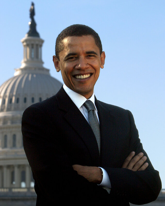 Barack Obama in front of Capitol