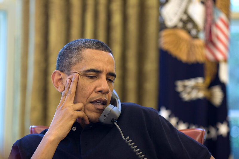 Barack Obama on Phone