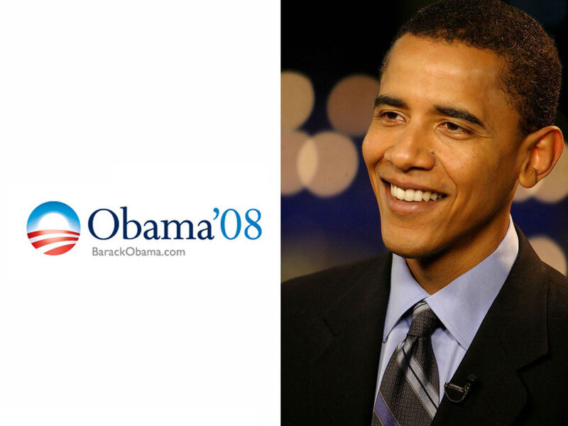 Barack Obama Smiling — Black, Positive