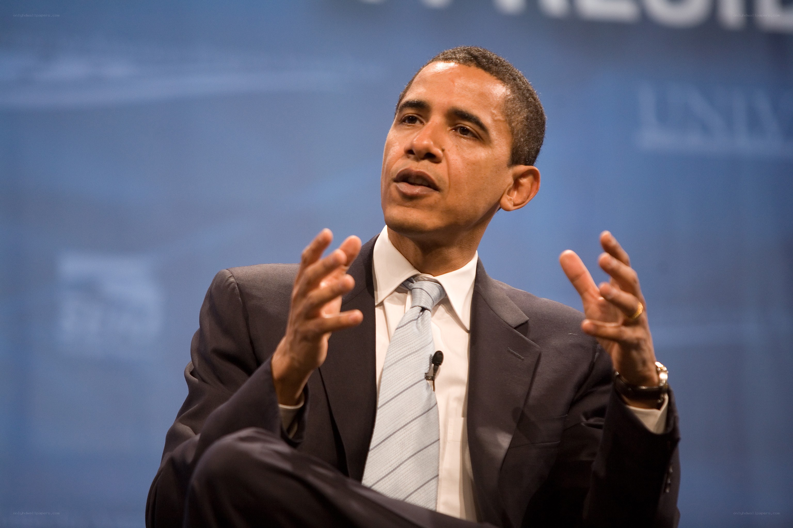 Barack Obama speaking at event