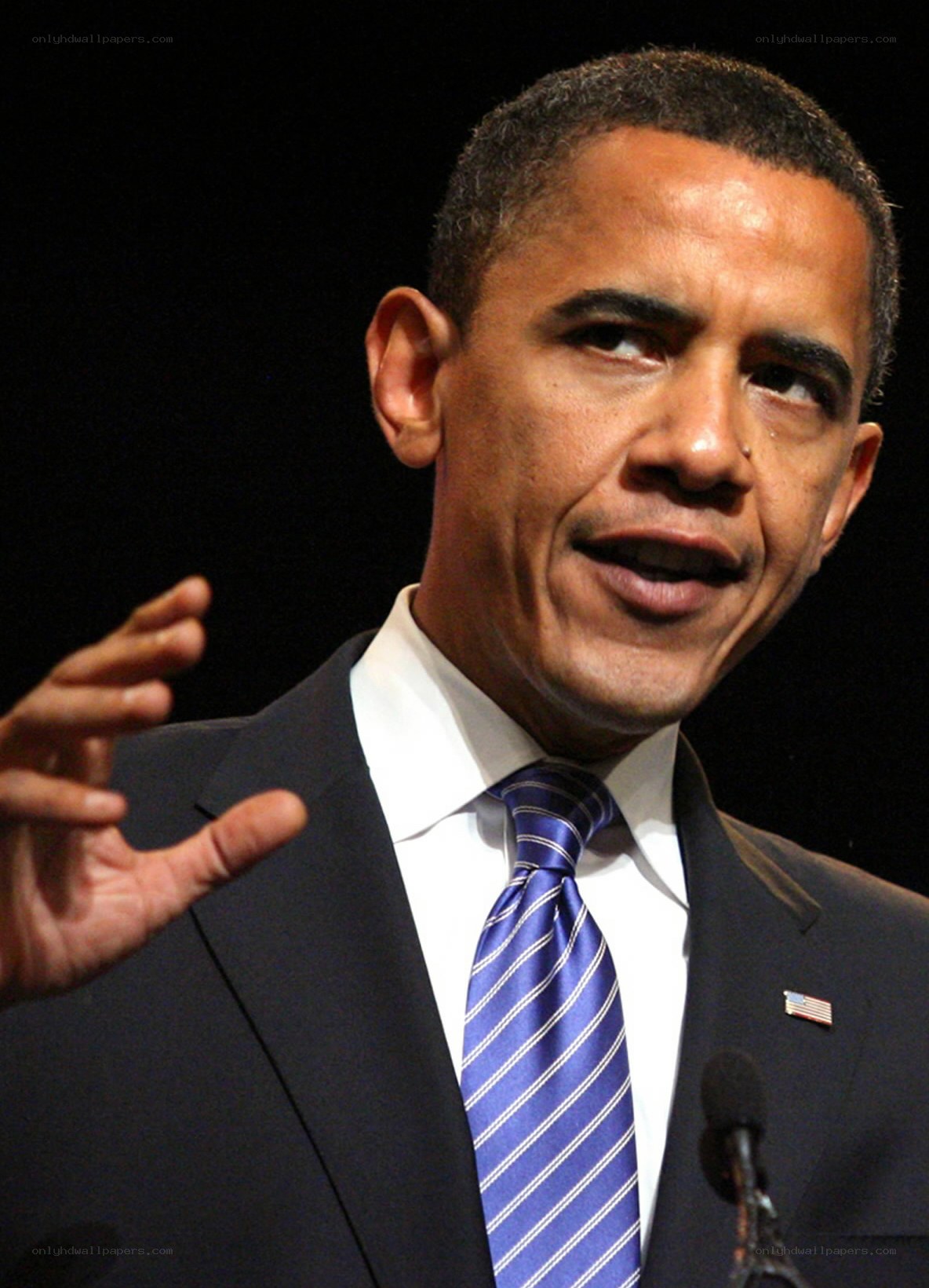 Barack Obama speaking at event