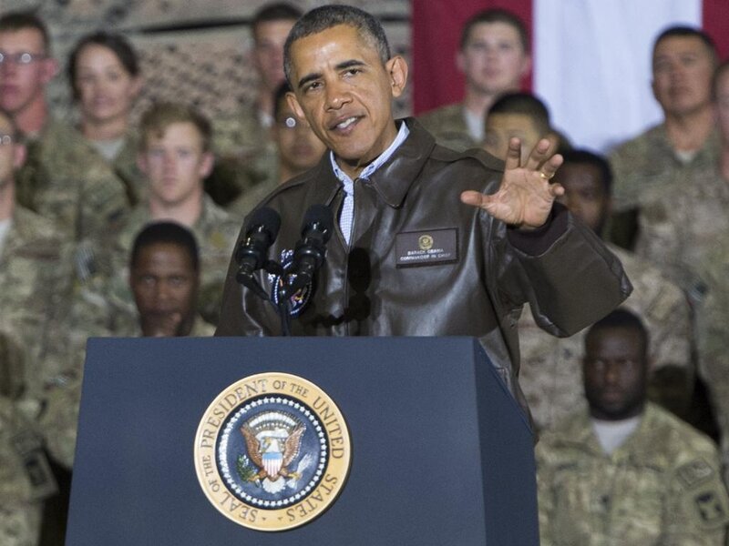 Barack Obama Speaking — Blue, Formal, Photograph, Military Personnel