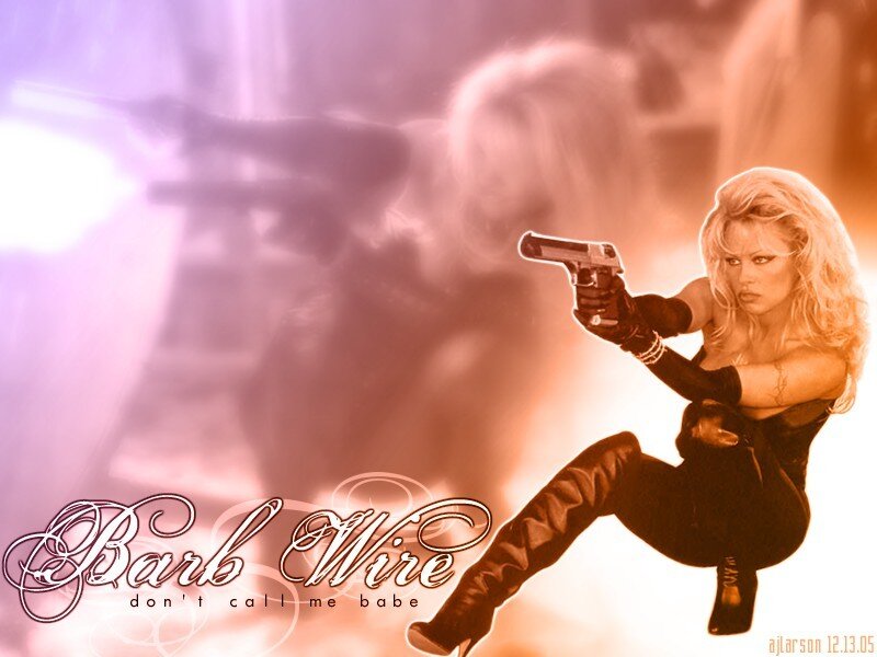 Barb Wire action scene