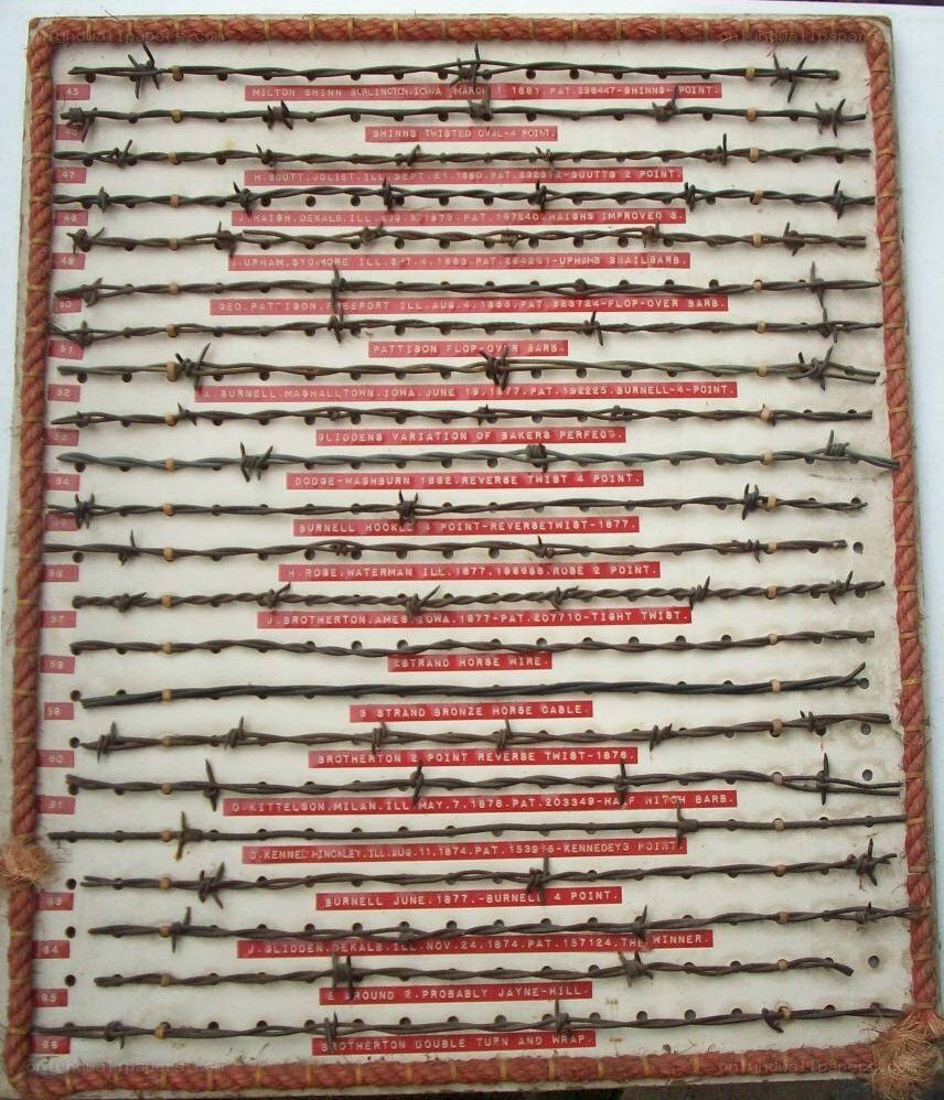 Barbed wire collection display
