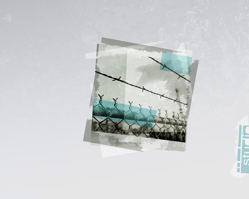 barbed wire fence collage