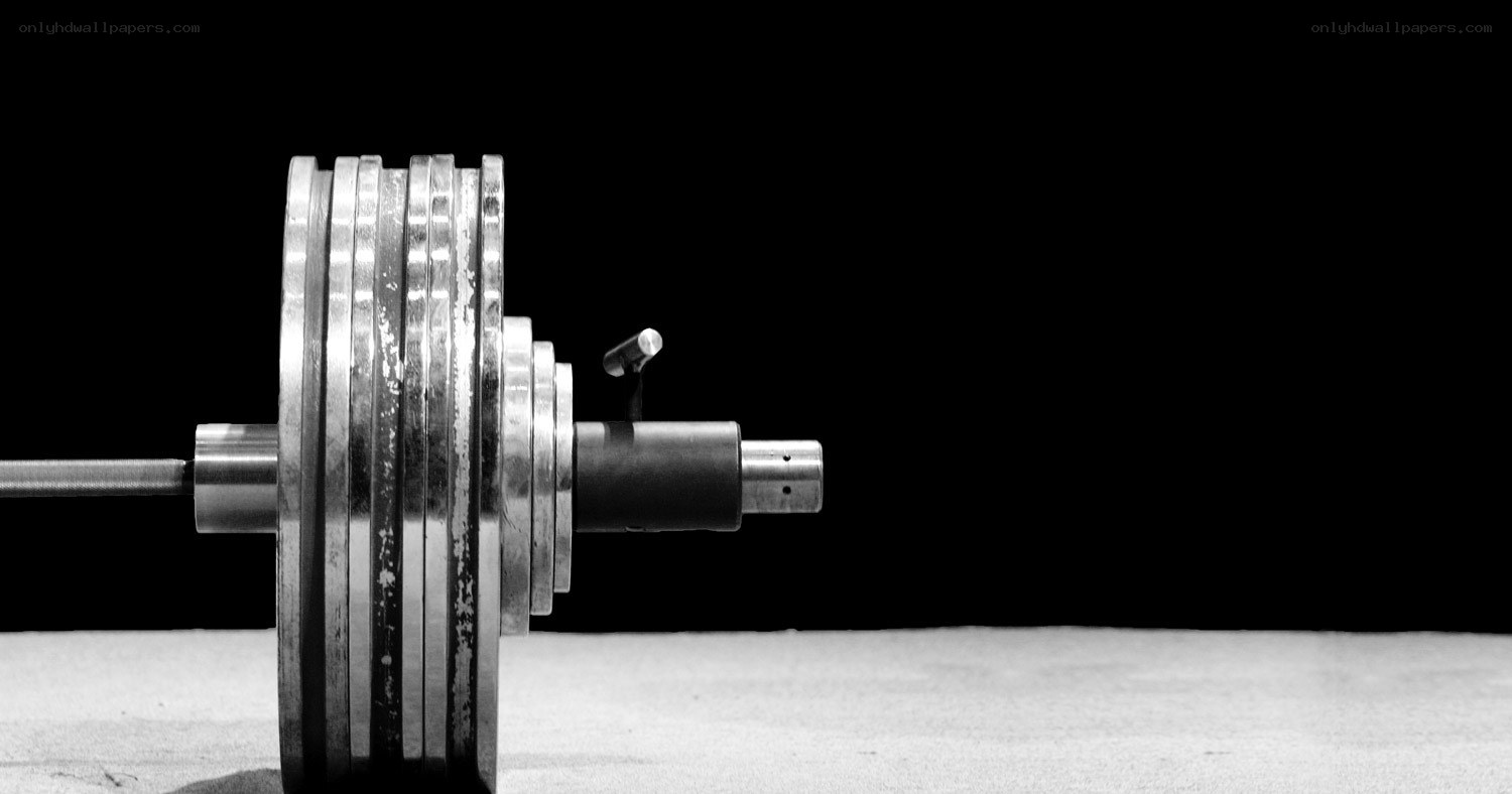 Barbell with weight plates
