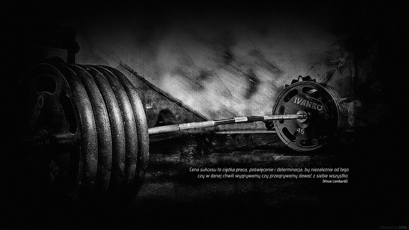 Barbell with Weights — Black, Dramatic, Photograph